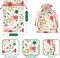 50 PCS 4x6 Inches Mixed Color Christmas Organza Gift Bags with Drawstring, Jewelry Candy Bags for Christmas